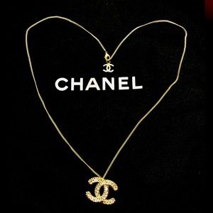 Repurposed necklace with a Authentic CHANEL Chain
